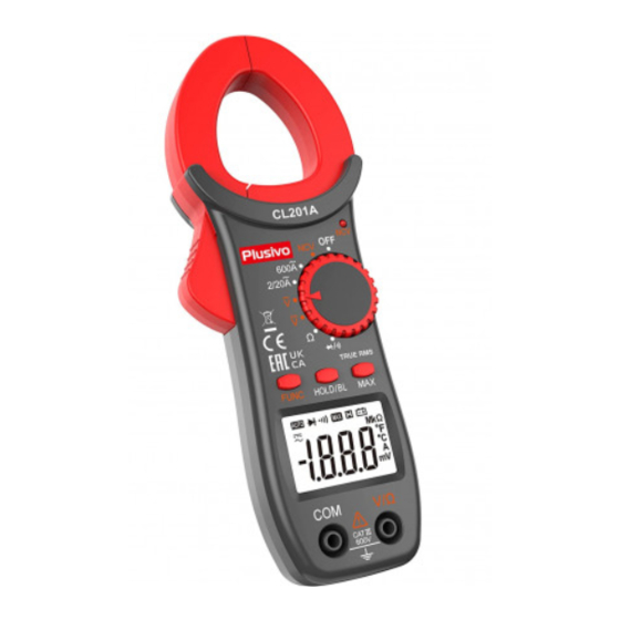 Plusivo CL201 Digital Clamp Meter Manuals