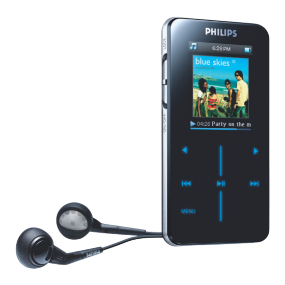 Philips SA9200 - GoGear 2 GB MP3 Player Manuals
