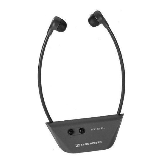 Sennheiser INFRAROT HDI 1029-PLL 16 Instructions For Use