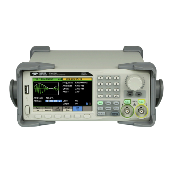 Teledyne T3AFG30 Quick Start Manual