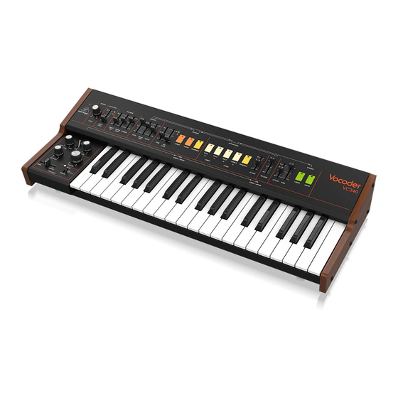 Behringer VOCODER VC340 Manual