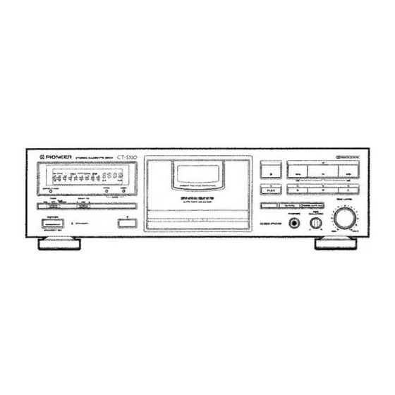 User Manuals: Pioneer CT-S320 Cassette Deck