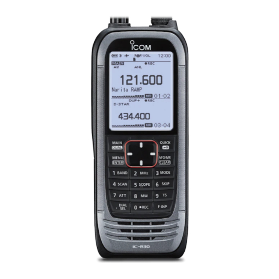 Icom IC-R30 Setup Instructions
