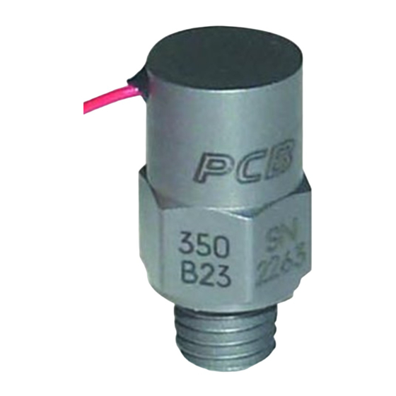 PCB Piezotronics 350B23 Installation And Operating Manual