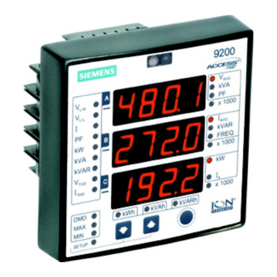 Siemens 9200 Instructions