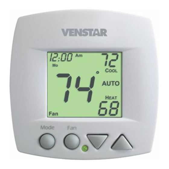 Venstar T1075 Owner's Manual And Installation Instructions