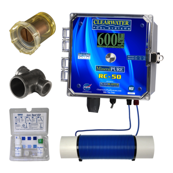 User Manuals: Clear Water MineralPURE RC-50 Pool Filter