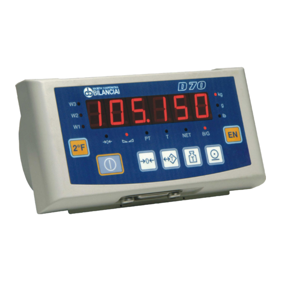 Bilanciai D70 Quick Start