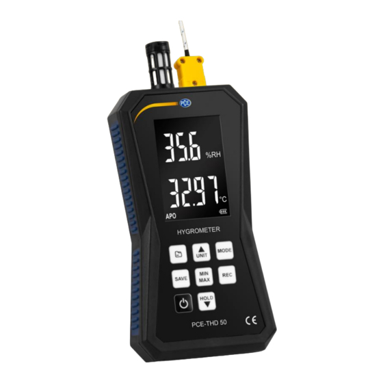 PCE Instruments PCE-THD 50 User Manual