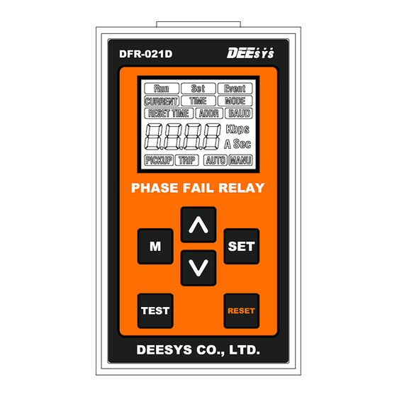 DEEsys DFR-021D Phase Fail Relay Manuals