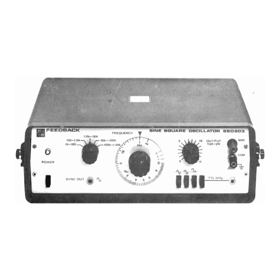 feedback 550603 Manuals