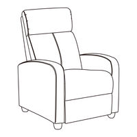 Conforama VICTOR FAUTEUIL RELAX TISSU GRIS SX-80230 Assembly Instructions Manual
