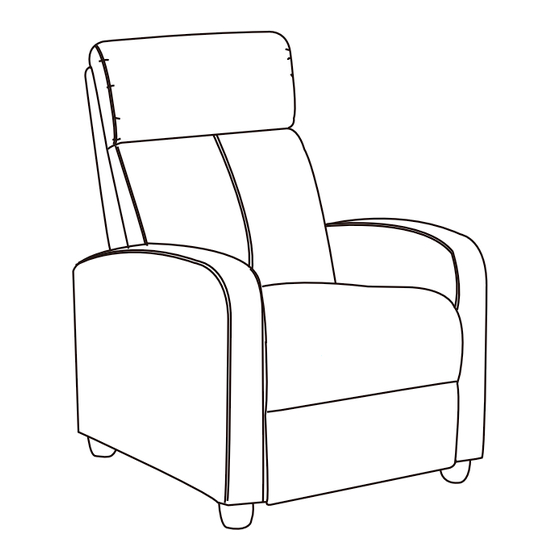 CONFORAMA VICTOR FAUTEUIL RELAX TISSU GRIS SX-80230 Assembly Instructions Manual
