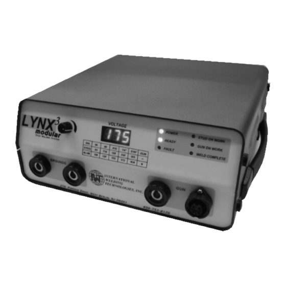 INTERNATIONAL  WELDING TECHNOLOGIES LYNX Operating Instructions Manual