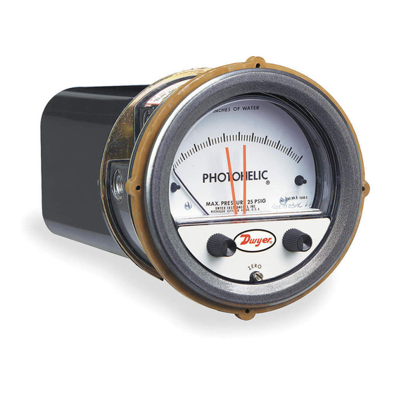 Dwyer Instruments Series A3000 Photohelic Installation And Operating Instructions