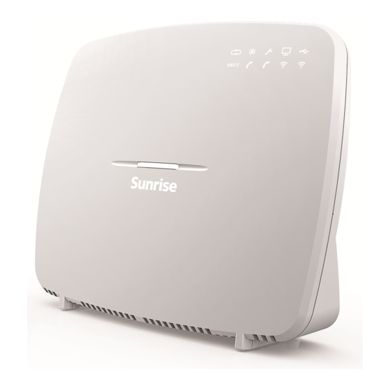 Sunrise Internet Box Installation Instructions Manual