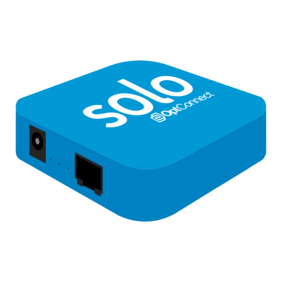 OptConnect solo Quick Start Manual