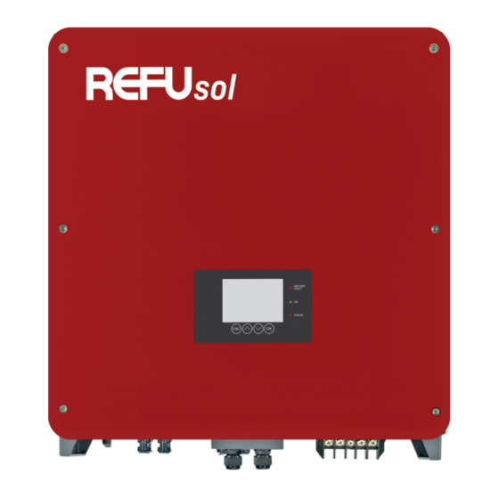 REFUSOL 20K-2T Operating Manual