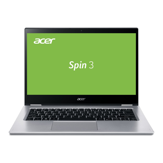 Acer Spin 3 Setup Manual