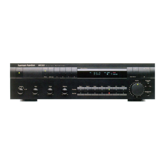 Harman Kardon HK3500 Owner's Manual