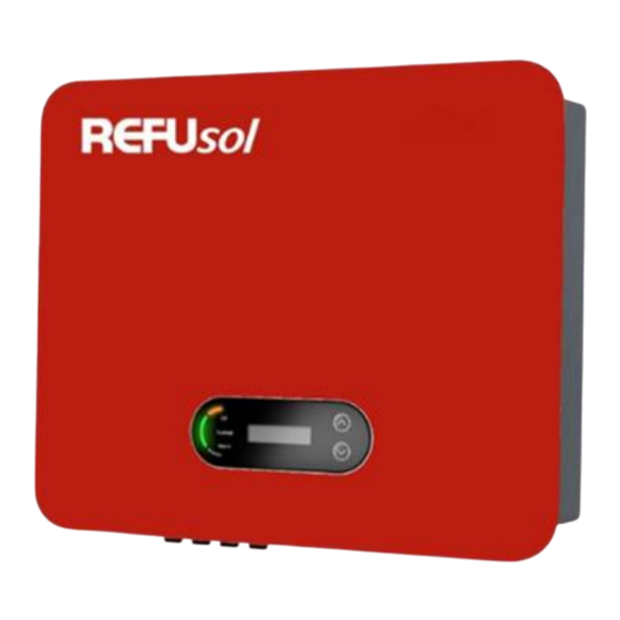 REFUSOL 20K-2T Installation And Operating Manual