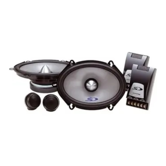 Alpine SPS-571A - Type-S Car Speaker Installation Instructions