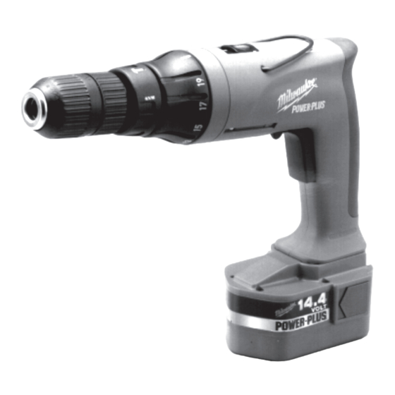 Milwaukee 14.4V HAMMER/DRIVER DRILL Operator's Manual
