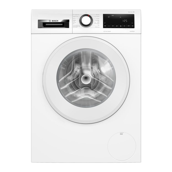 Bosch WGG144ZASN User Manual And Installation Instructions