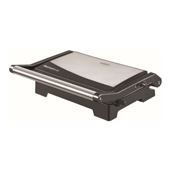 Melchioni BURGER Electric Mini Grill Manuals