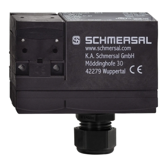 schmersal AZM 170 Operating Instructions Manual