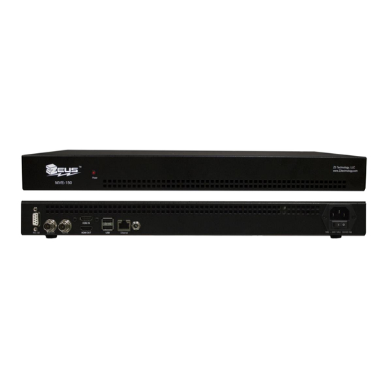 Z3 Technology EUS Z3-MVE-150 User Instructions