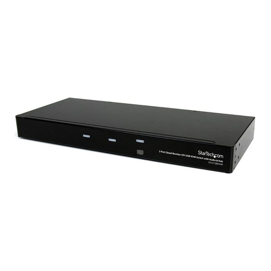 StarTech.com STCSV231QDVIUA Manual
