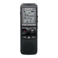Sony ICD-PX820 - Digital Flash Voice Recorder Operating Instructions Manual