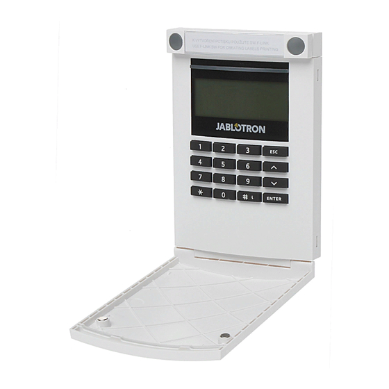 jablotron JA-154E Quick Start Manual