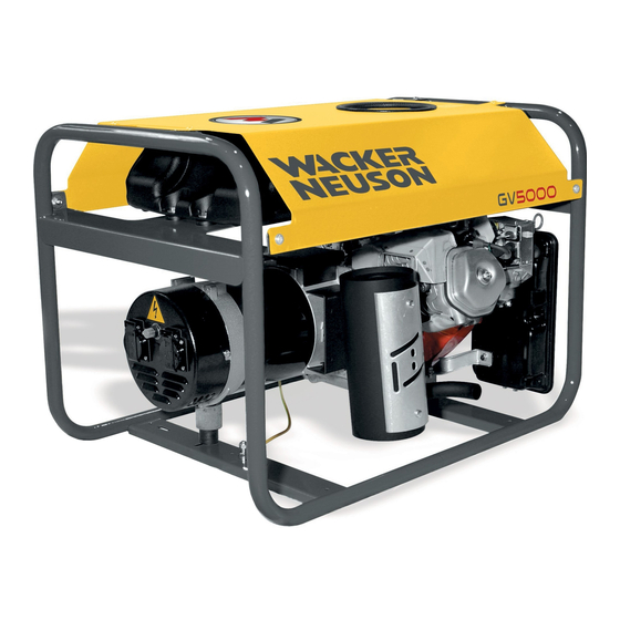 Wacker Neuson GV 5000A Portable Generator Manuals