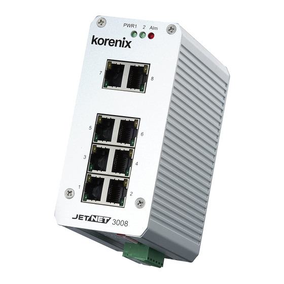 Korenix JetNet 3005 Ethernet Switch Manuals