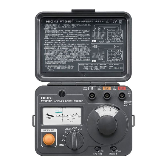 Hioki 3151 Instruction Manual
