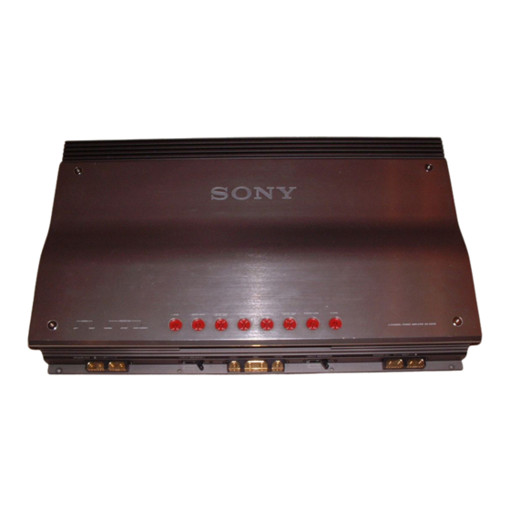 Sony XM-2000R Operating Instructions Manual