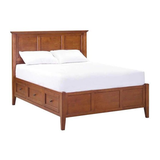 Whittier Wood Furniture McKenzie Cal-King Storage Bed 1333AFGACc Manuals