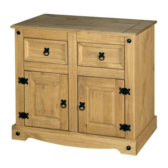 Mercers Furniture Corona 2 Door 2 Drawer Sideboard Assembly Instructions Manual