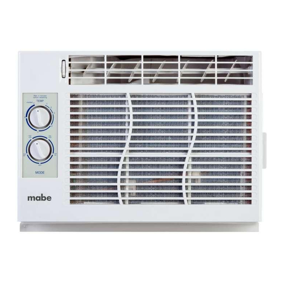 mabe MEV05VQ Window Air Conditioner Manuals