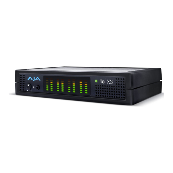 AJA Io X3 Installation And Operation Manual