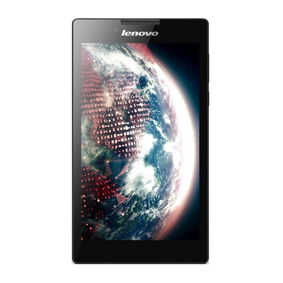 Lenovo TAB 2 A7-10F Safety, Warranty & Quick Start Manual