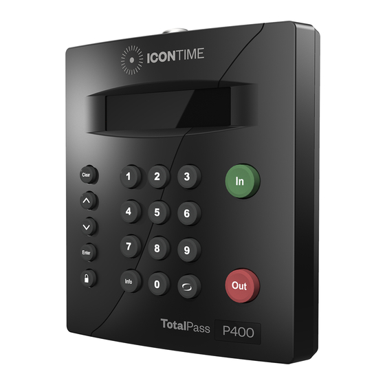 Icon Time TotalPass P400 Quick Start Manual