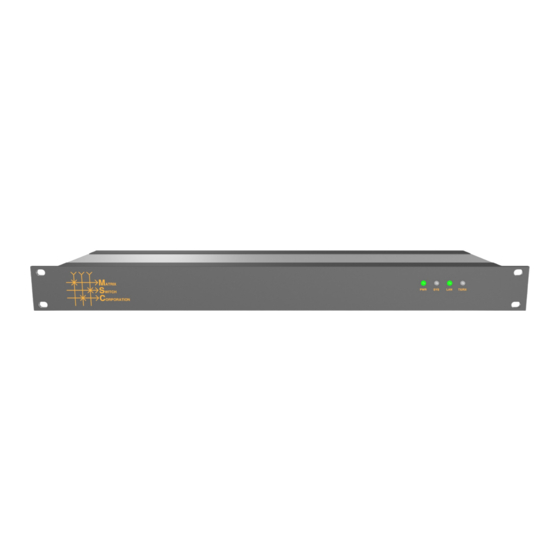 Matrix Switch Corporation MSC-HD44DES Product Manual