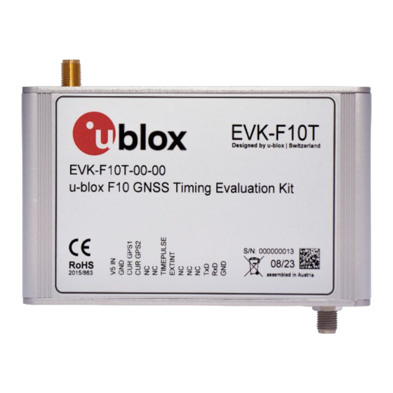 UBLOX EVK-F10T USER MANUAL Pdf Download | ManualsLib