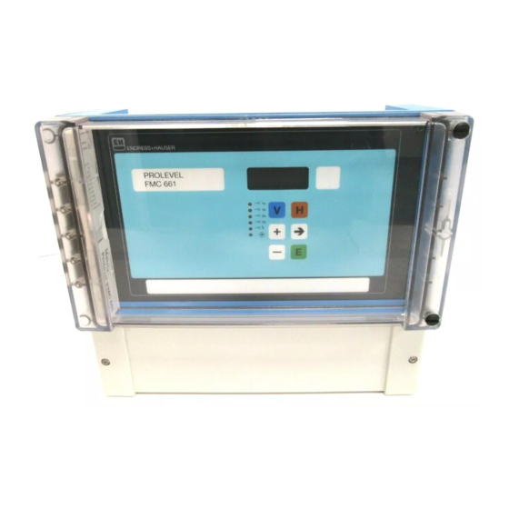 Endress+Hauser prolevel FMC 661 Operating Instructions Manual