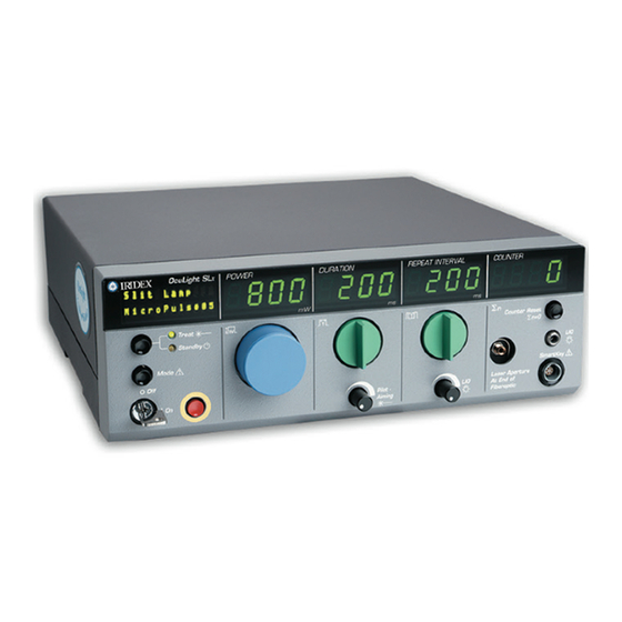 Iridex OcuLight SL Operator's Manual