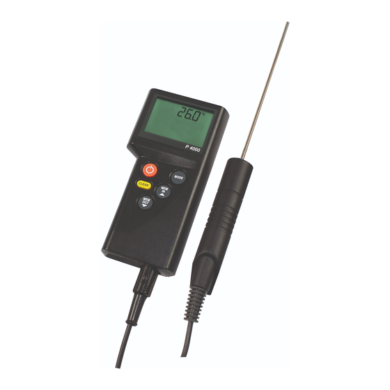 Dostmann Electronic P4000 Series Operating	 Instruction