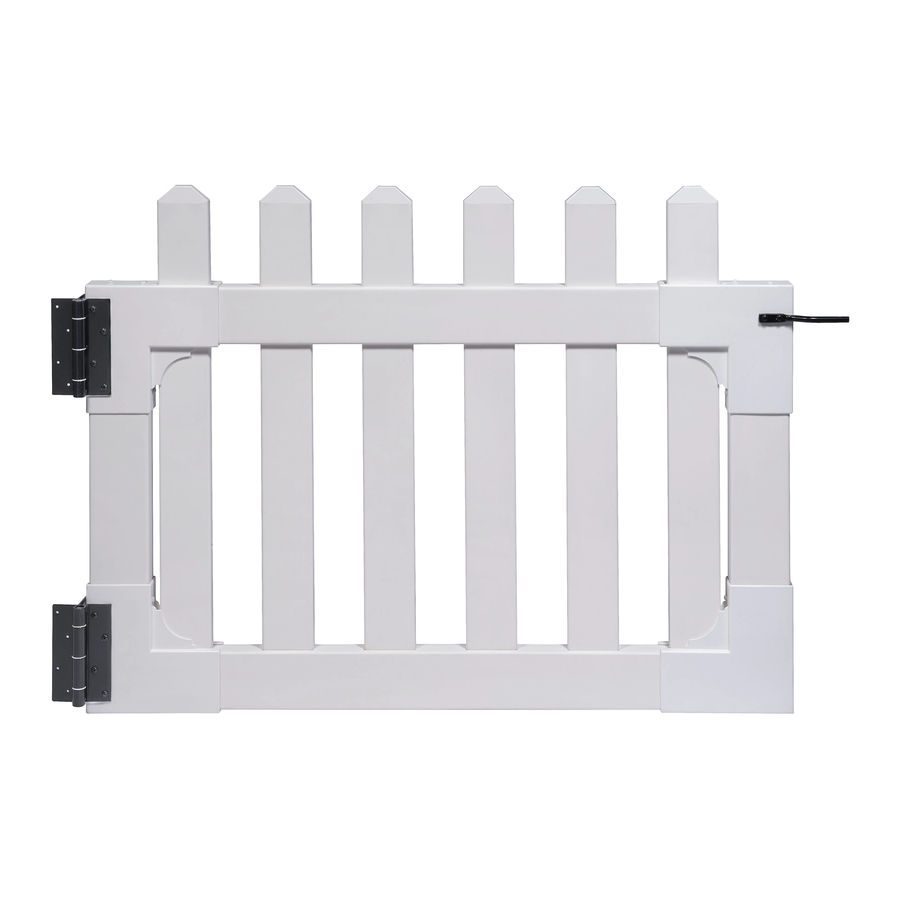 Zippity Newport Vinyl Picket Gate Assembly Instructions Manual